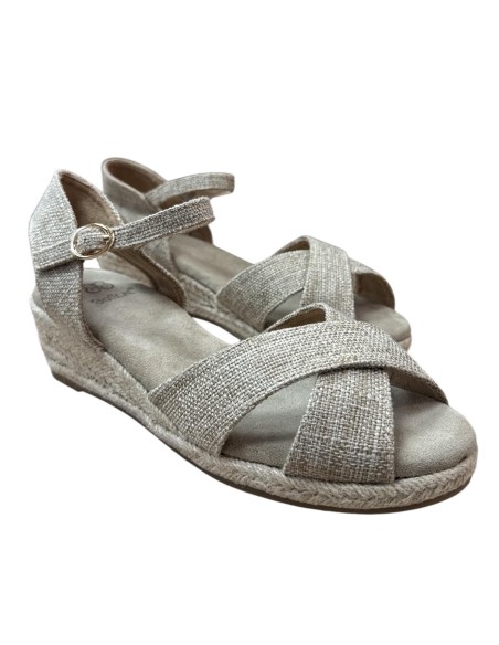 SANDALIA CRUZADA BEIG