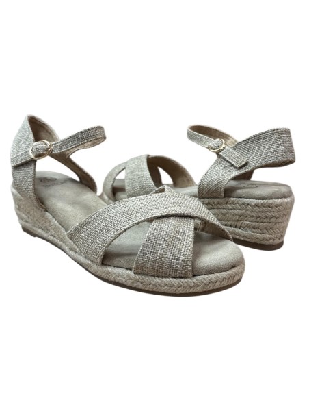 SANDALIA CRUZADA BEIG