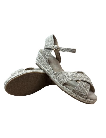 SANDALIA CRUZADA BEIG