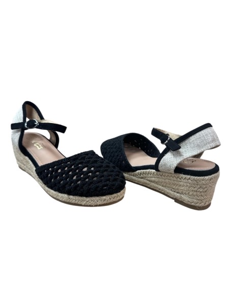 ESPARTO IMITACION CROCHE NEGRO