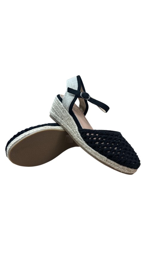 ESPARTO IMITACION CROCHE NEGRO