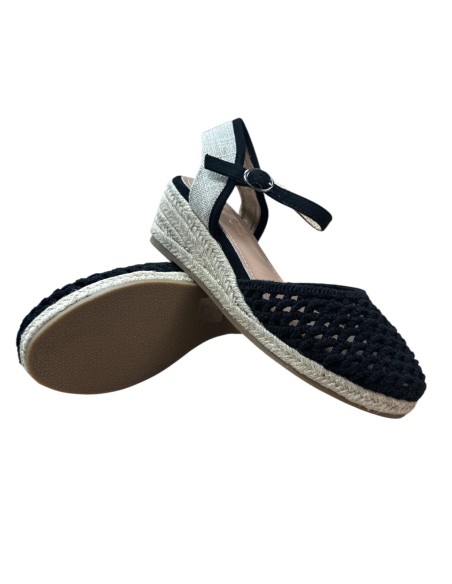 ESPARTO IMITACION CROCHE NEGRO