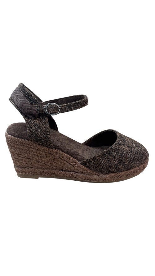 ESPARTO CON HEBILLA Y CUERDAS MARRON