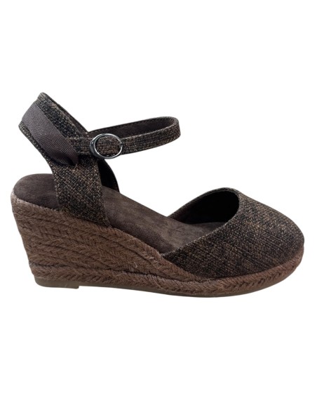 ESPARTO CON HEBILLA Y CUERDAS MARRON