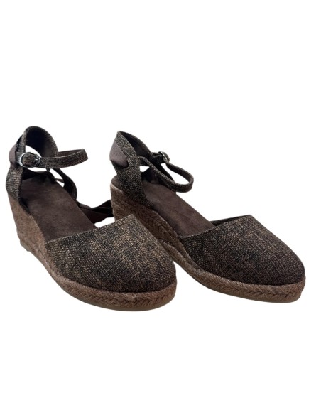 ESPARTO CON HEBILLA Y CUERDAS MARRON