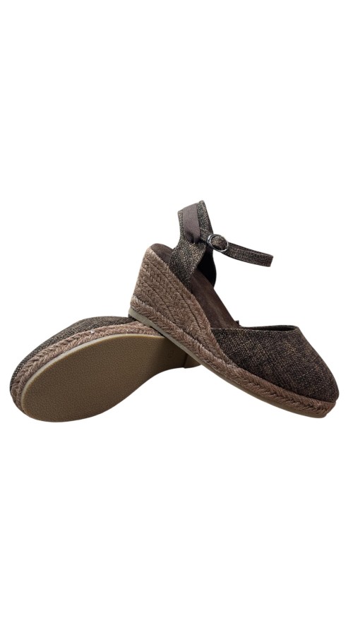 ESPARTO CON HEBILLA Y CUERDAS MARRON