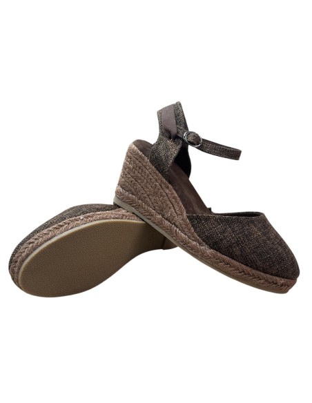 ESPARTO CON HEBILLA Y CUERDAS MARRON