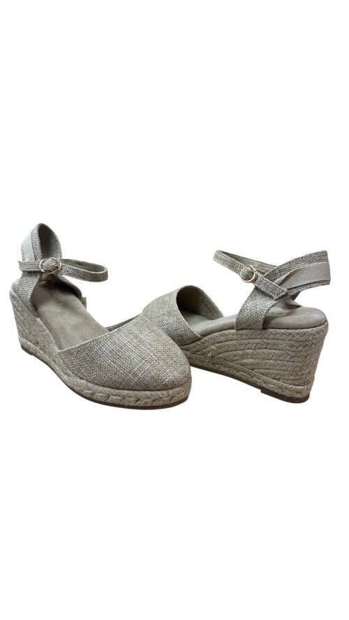 ESPARTO CON HEBILLA Y CUERDAS BEIG