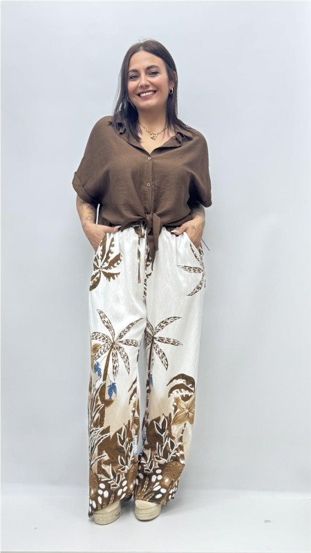 CONJUNTO TROPICAL MARRON