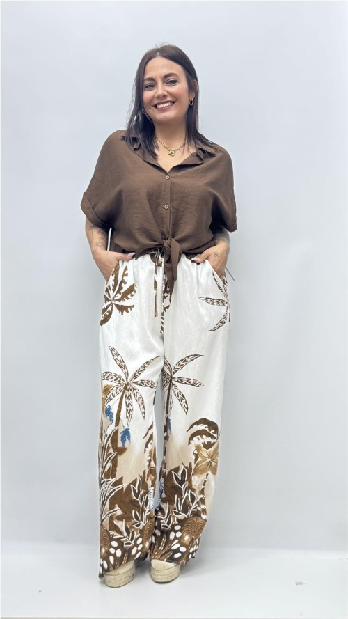 CONJUNTO TROPICAL MARRON