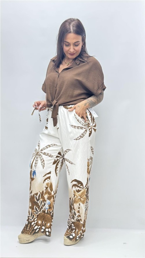 CONJUNTO TROPICAL MARRON