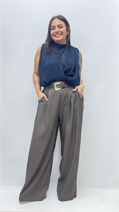 TOP ANGELICA VAQUERO OSCURO