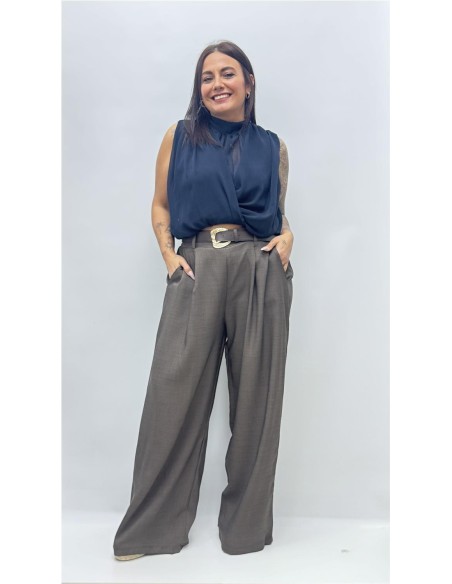 TOP ANGELICA VAQUERO OSCURO