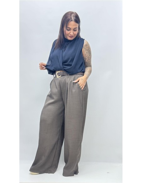 TOP ANGELICA VAQUERO OSCURO