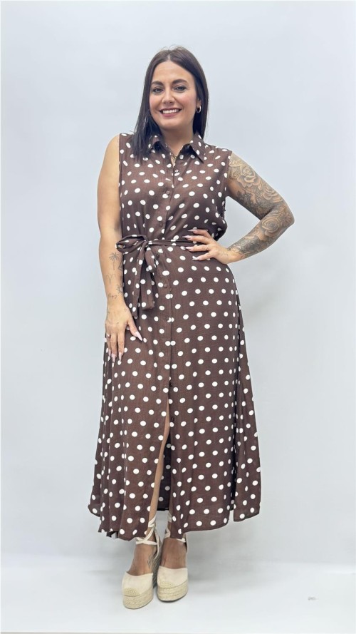 VESTIDO ABRIL MARRON