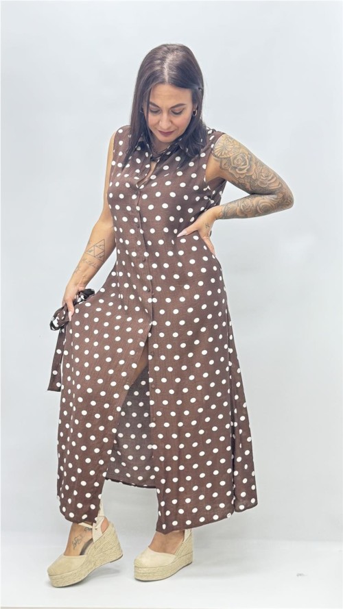 VESTIDO ABRIL MARRON