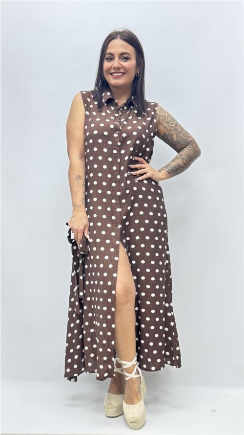 VESTIDO ABRIL MARRON