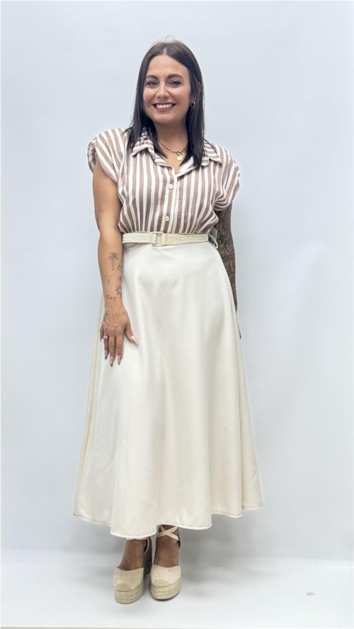 VESTIDO REINA MARRON