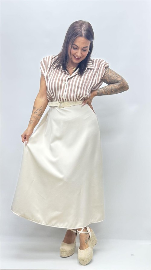 VESTIDO REINA MARRON