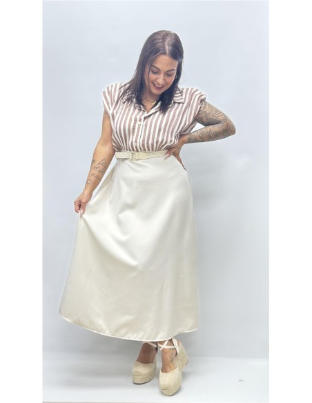 VESTIDO REINA MARRON