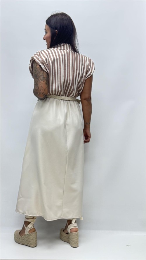 VESTIDO REINA MARRON