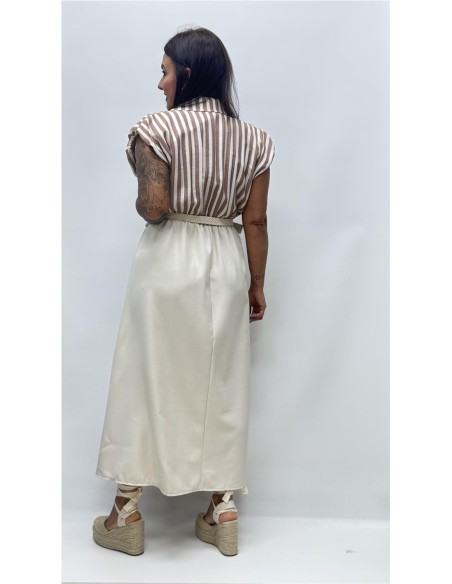 VESTIDO REINA MARRON