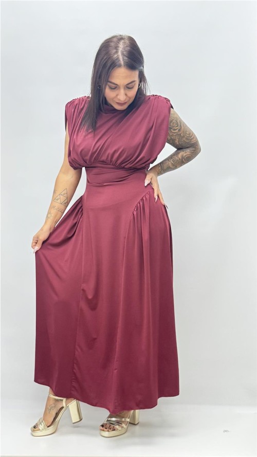 VESTIDO DIANA BURDEOS