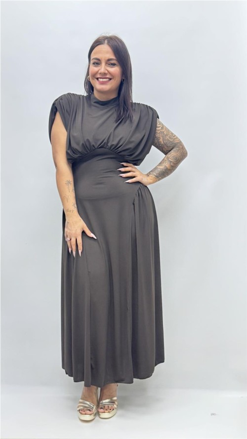 VESTIDO DIANA MARRON