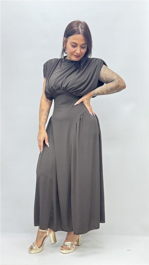 VESTIDO DIANA MARRON