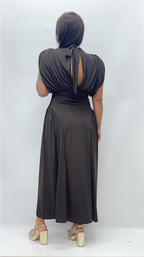 VESTIDO DIANA MARRON