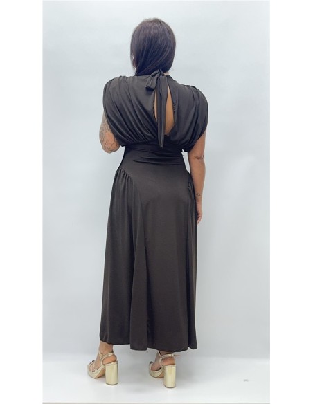 VESTIDO DIANA MARRON