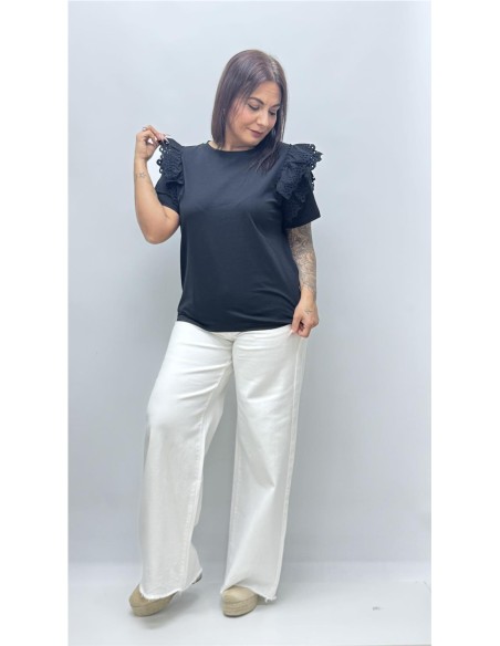 CAMISETA ANGELA NEGRO