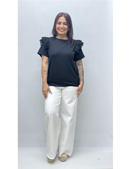 CAMISETA ANGELA NEGRO