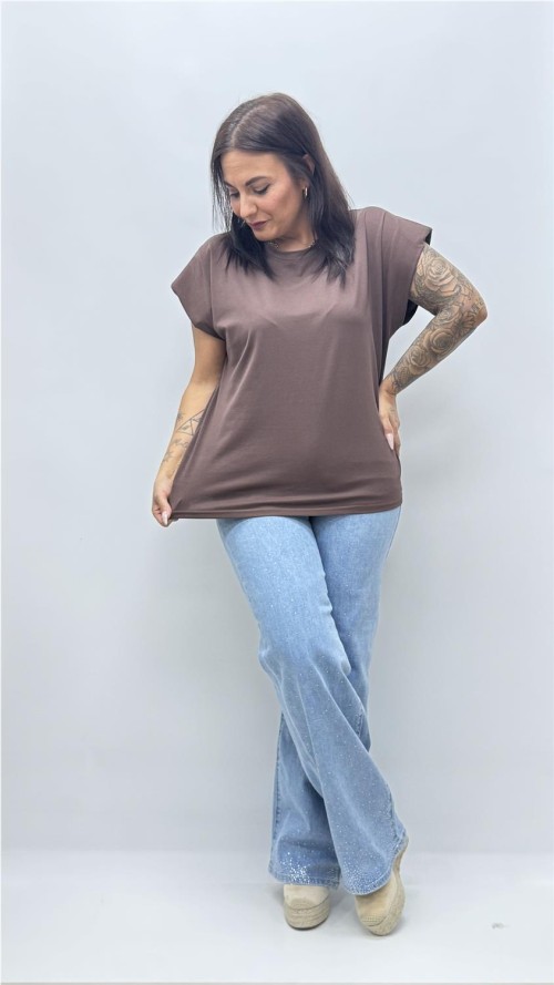 CAMISETA VIDA MARRON