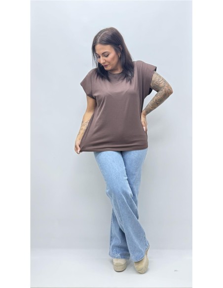 CAMISETA VIDA MARRON