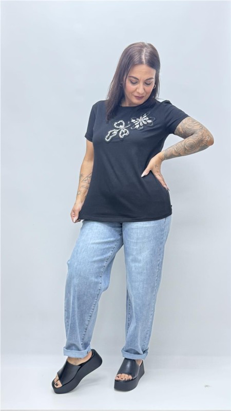 CAMISETA BRILLO NEGRO 2