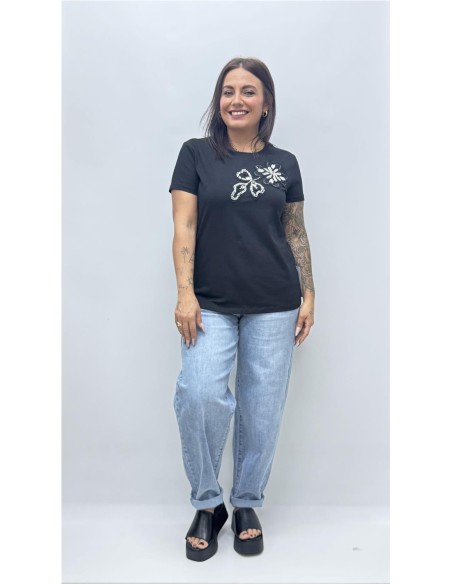 CAMISETA BRILLO NEGRO