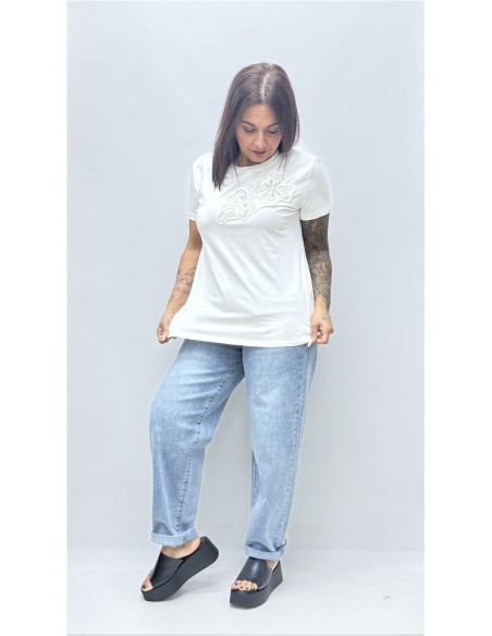 CAMISETA BRILLO BLANCO