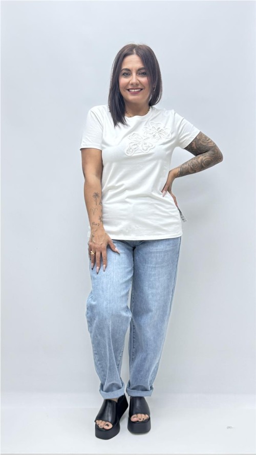 CAMISETA BRILLO BLANCO