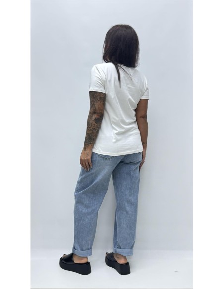 CAMISETA BRILLO BLANCO