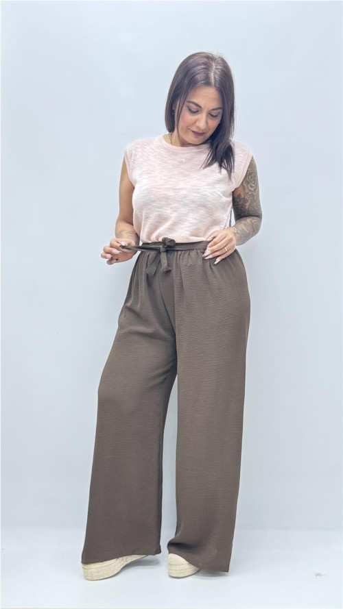 PANTALON RAQUEL MARRON