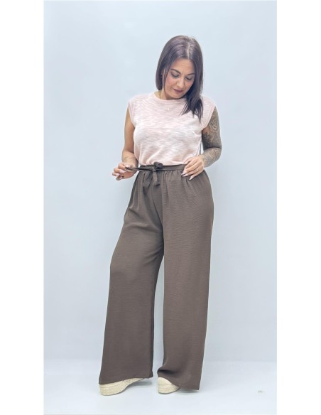 PANTALON RAQUEL MARRON