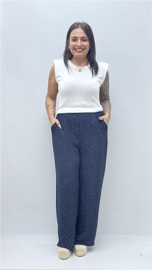 PANTALON BRILLANTE VAQUERO OSCURO