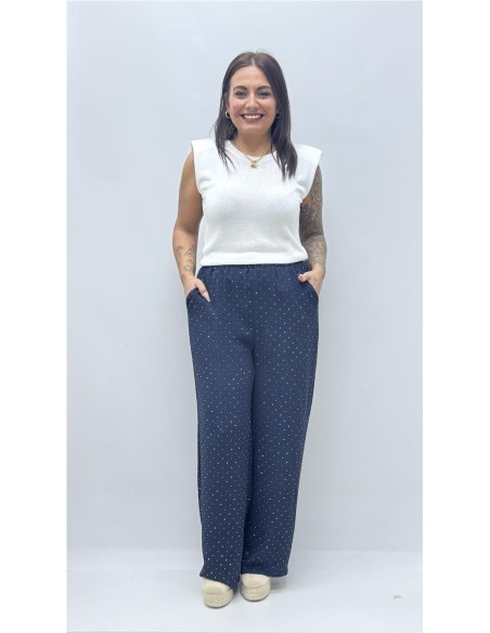 PANTALON BRILLANTE VAQUERO OSCURO