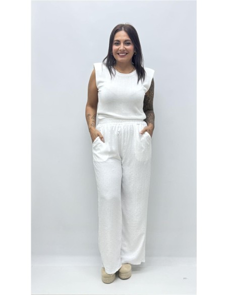 PANTALON BRILLANTE BLANCO