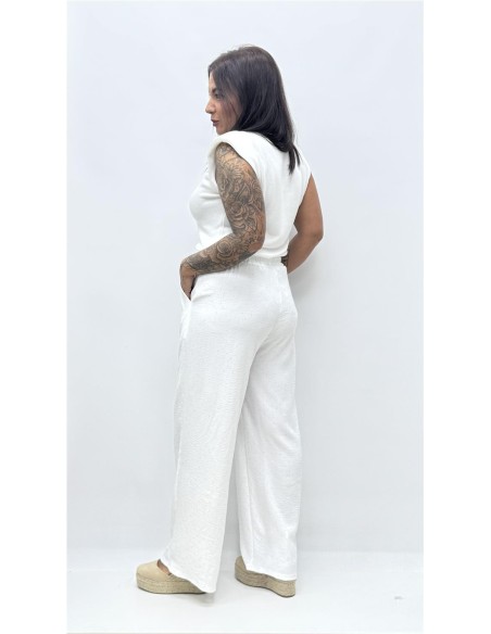 PANTALON BRILLANTE BLANCO