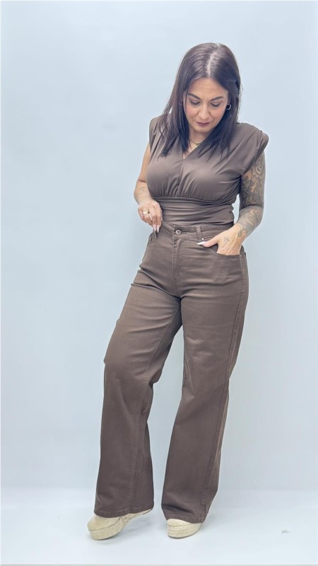 PANTALON DIJON MARRON 2