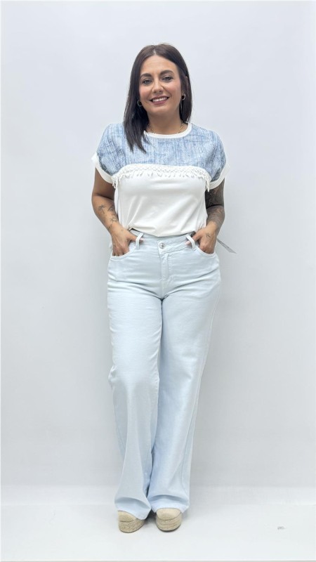 PANTALON CRUZADO AZUL