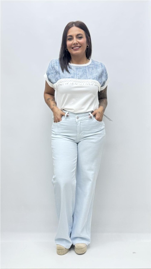 PANTALON CRUZADO AZUL