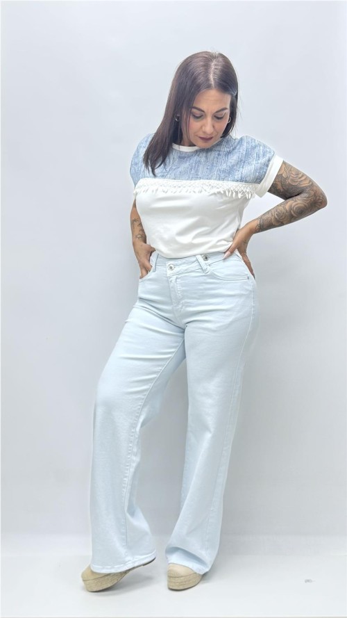 PANTALON CRUZADO AZUL